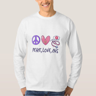 Camiseta Enfermera del SNC de Peace Love