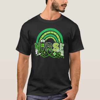Camiseta Enfermera Día de San Patricio Enfermera Afortunada