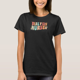 Camiseta Enfermera diálisis Retro Groovy Nefrología N