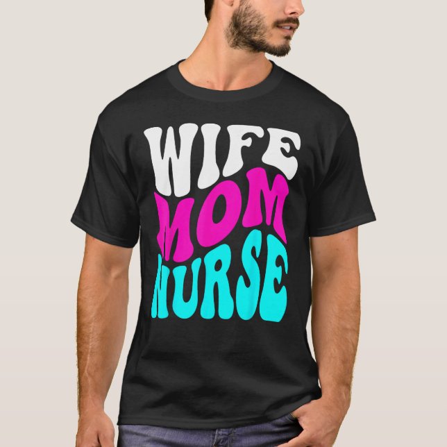 Camiseta Enfermera diciendo que esposa mamá enfermó el día  (Anverso)