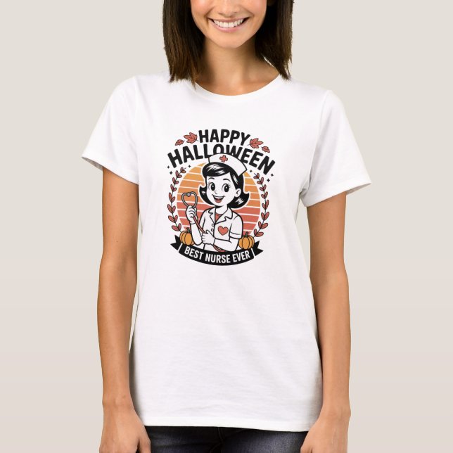 Camiseta Enfermera Diversión Halloween - Spooky Sh (Anverso)
