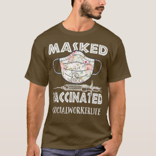Camiseta Enfermera divertida con dispensa y vacunada a trab
