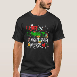 Camiseta Enfermera divertida del turno de noche de Navidad