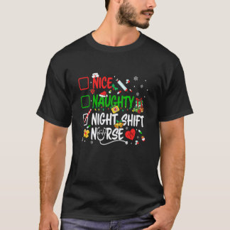 Camiseta Enfermera divertida del turno de noche de Navidad