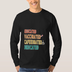 Camiseta Enfermera divertida educada en cafeinada