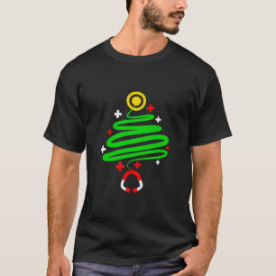 Camiseta Enfermera divertida en árbol de Navidad Stethoscop