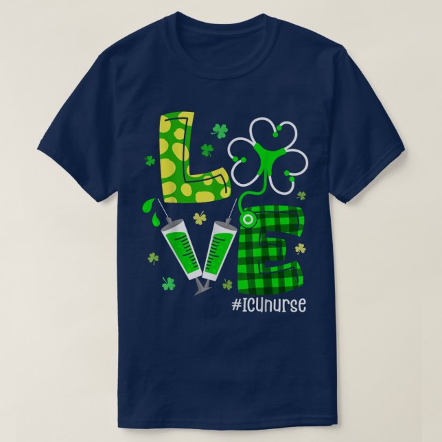 Camiseta Enfermera divertida enfermera de la UCI de amor (Diseño del anverso)