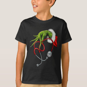 Camiseta Enfermera divertida Feliz Navidad Stethoscope Enfe