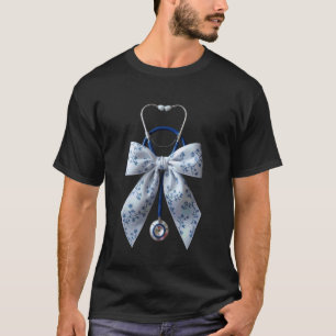 Camiseta Enfermera Divertida Médico Estetoscopio Lazo Humor