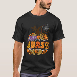 Camiseta Enfermera Dsp Estetoscopio Halloween Calabaza Leop