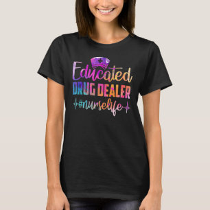 Camiseta Enfermera educada de farmacoterapia Enfermería de