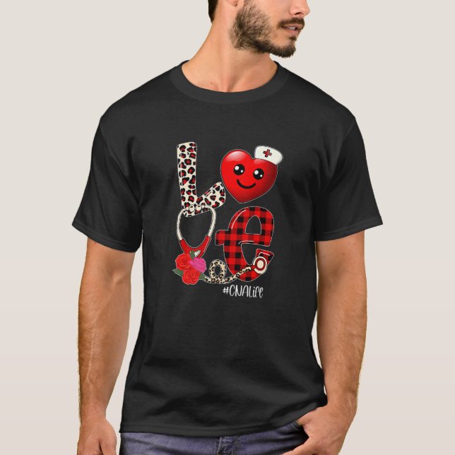 Camiseta Enfermera El día de San Valentín de la vida de CNA (Anverso)