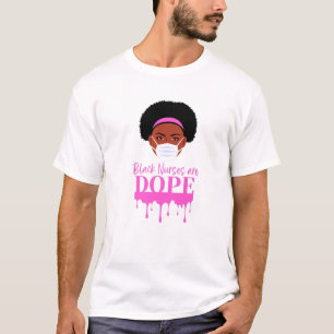 Camiseta Enfermera el orgullo negro afroamericano Melanin Q