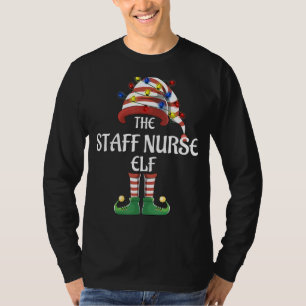 Camiseta Enfermera Elf Enciende Divertida Familia Correspon