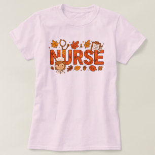 Camiseta Enfermera en colores otoñales