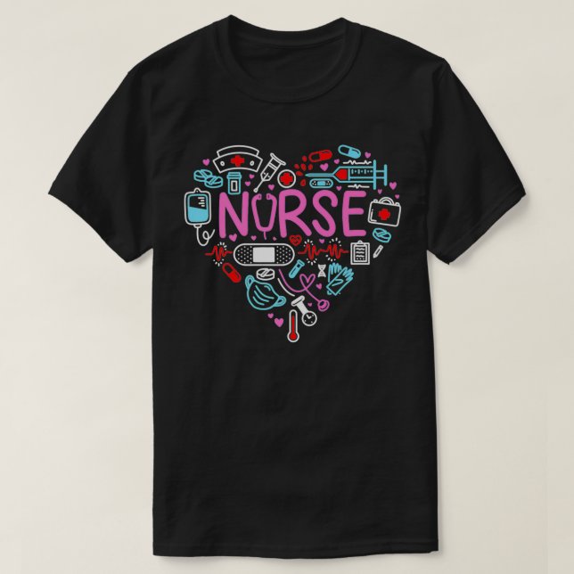 Camiseta Enfermera Enfermería Amor Estudiante RN Vida Graci (Diseño del anverso)