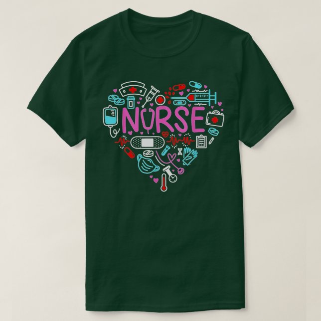 Camiseta Enfermera Enfermería Amor Estudiante RN Vida Graci (Diseño del anverso)