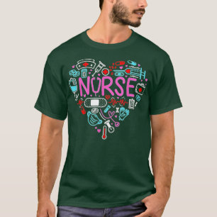 Camiseta Enfermera Enfermería Amor Estudiante RN Vida Graci