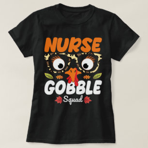 Camiseta Enfermera Enfermería de Acción de Gracias del Escu