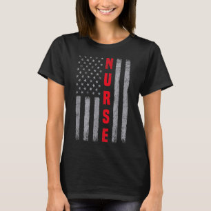 Camiseta Enfermera Enfermería de diseño de bandera estadoun