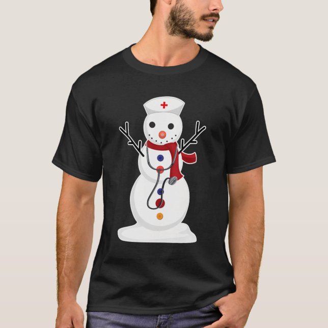 Camiseta Enfermera Enfermería de Hombre Nieve Rn Gratuita C (Anverso)
