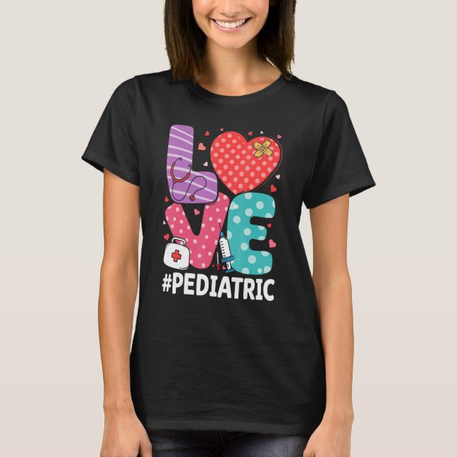 Camiseta Enfermera Enfermería pediátrica Stethoscope Nov (Anverso)