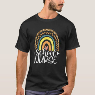 Camiseta Enfermera escolar Boho Arcoiris de vuelta al aprec