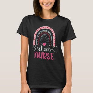 Camiseta Enfermera escolar Cute Rainbow Leopard Nurse Week 