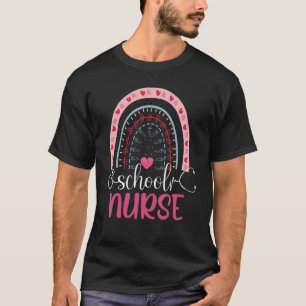 Camiseta Enfermera escolar Cute Rainbow Leopard Nurse Week 