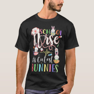 Camiseta Enfermera Escolar De Conejitos Más Lindos Pascua R