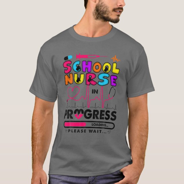 Camiseta Enfermera escolar en curso Enfermería de regalo de (Anverso)