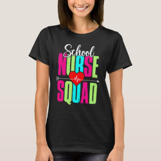 Camiseta Enfermera Escolar Equipo de Agradecimiento Aplicac