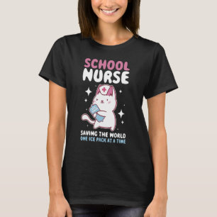 Camiseta Enfermera Escolar Guardando El Paquete De Hielo Wo