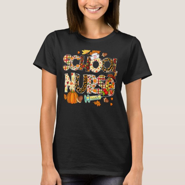 Camiseta Enfermera escolar Leopardo Gorra de peregrinación  (Anverso)