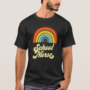Camiseta ENFERMERA ESCOLAR Vintage Retro Funny Job Title Bi