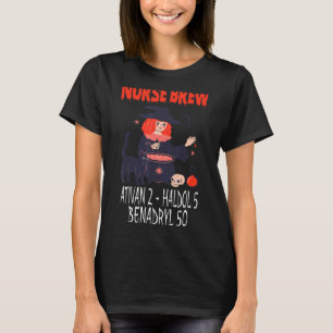 Camiseta Enfermera espumosa Brew Ativan 2 Haldol 5 Benadryl