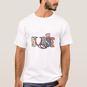 Camiseta Enfermera estadounidense 4 de julio: Enfermeras de