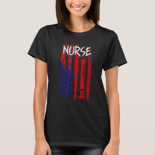 Camiseta Enfermera Estetoscopio De La Bandera Americana 4 D