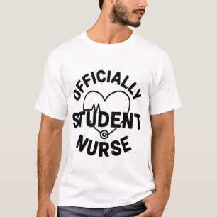 Camiseta Enfermera Estudiante Oficialmente Estetoscopio Cor