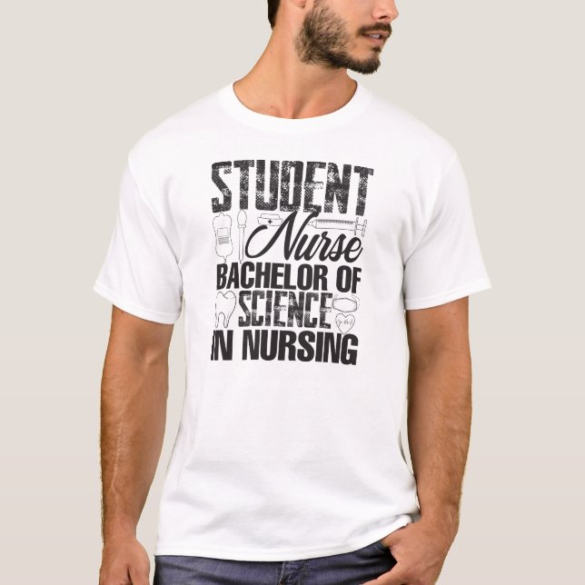 Camiseta Enfermera estudiantil - Licenciatura en Ciencias (Anverso)