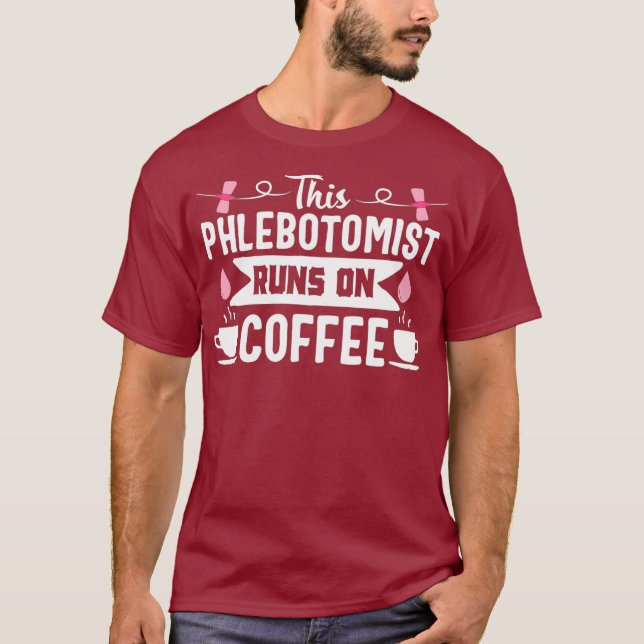 Camiseta Enfermera falomista Graciosa Café Phlebotomy Gift (Anverso)