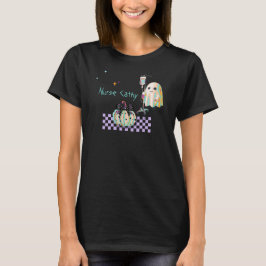 Camiseta enfermera fantasma cita graciosa linda calabaza co
