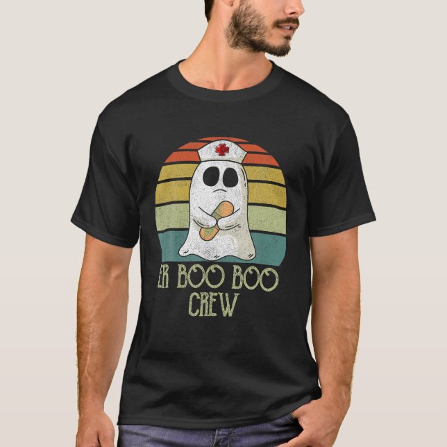 Camiseta Enfermera fantasma de ER Boo Boo Halloween (Anverso)