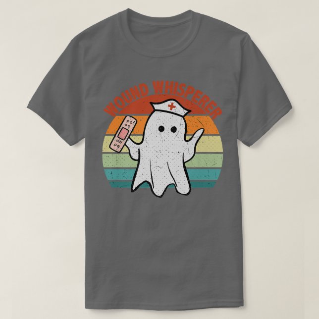 Camiseta Enfermera fantasma de Whisperer herida Boo Hallowe (Diseño del anverso)