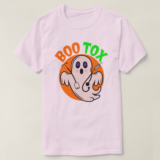 Camiseta Enfermera fantasma Halloween, arte de fantasma méd (Diseño del anverso)