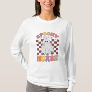 Camiseta Enfermera fantasma Halloween Larga Funda