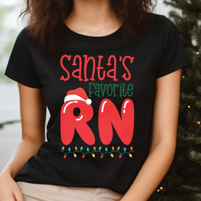 Camiseta Enfermera favorita de Navidades divertidos de Sant (Subido por el creador)