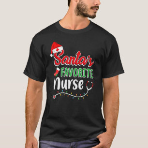 Camiseta Enfermera favorita de Santa Claus con Enfermería d