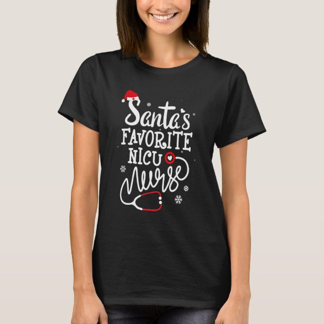 Camiseta Enfermera favorita de Santa María Noche Luz Santa  (Anverso)