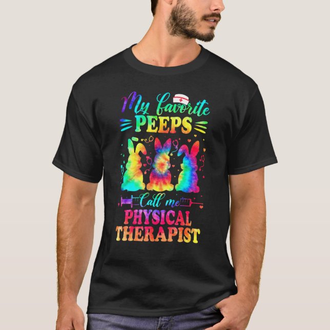 Camiseta Enfermera favorita del tinte terapista físico Pasc (Anverso)